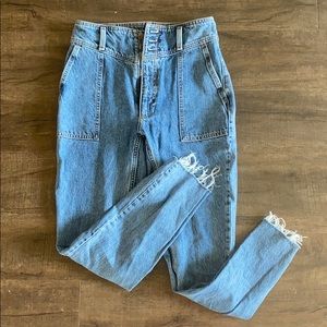 A+F High Waisted Mom Jean